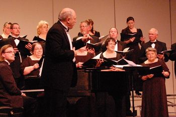 Myron prepares to conduct, March 2010
