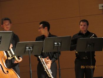 Our brass ensemble, Jorge Machain, Juanpablo Macias & Michael Webber.
