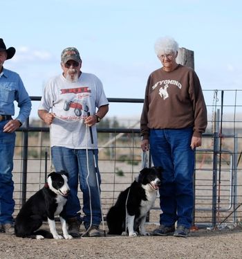 Dick and I with our herding dogs from fall of 2009.
