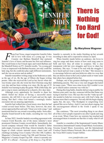 Featured in March 2023 Christian Voice Magazine
