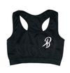 Black logo sport bra