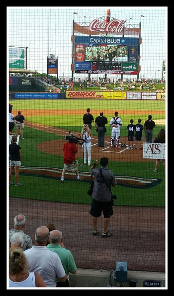 Singing the National Anthem at the Lehigh Valley IronPigs Game
