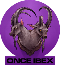 Once Ibex Purple Holographic Sticker