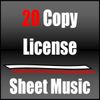 Sheet Music - 20 Copy License