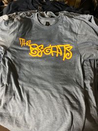 Gray T-Shirt with Yellow Graffiti Tag