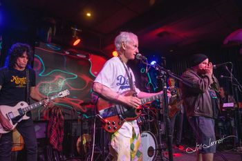Tommy Thayer, Robby Krieger, and Douglas Avery playing at charity benefit for Scotty Medlock
