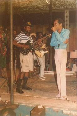 Kaleta playing guitar with Fela Kuti at The Shrine 1970s Afrobeat Legend