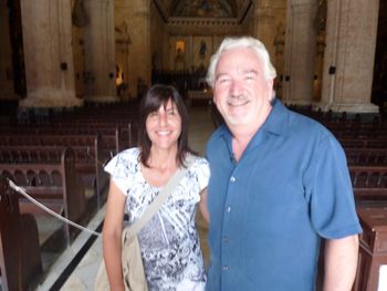 Deb and Paul Wilbur at the Cathedral the day before the concert
