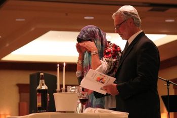 Candle lighting on Passover with Rabbi Gary Derechinsky
