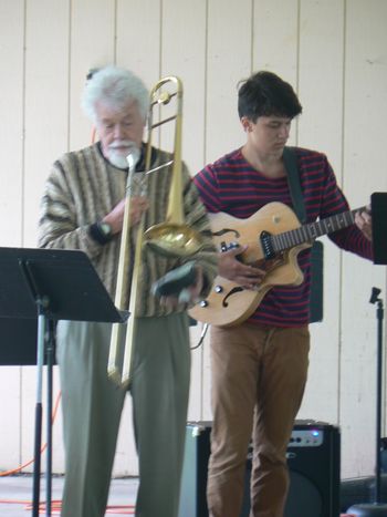 Alex with jazz legend Rosewell Rudd, circa 2012.
