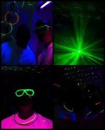 More photos from the neon glow party.
