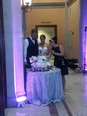 Cake Cutting for the Stanford Wedding 06-07-2014

