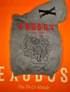 Exodus PDCM Embroidered Flower Tiger Track Acid Wash Hoodie Grey