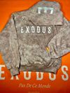Exodus PDCM Embroidered Flower Tiger Track Acid Wash Hoodie Stone