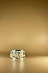 Solid Silver Exodus PDCM Logo Ring 