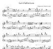 Let's Fall In Love - Piano Music Sheet