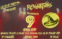 Legends Presents: Rénovations, The Number 9s, The Sand-Witches