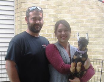 Lily with her new family
