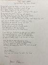 Handwritten Lyrics (from Salt and Sand Album)