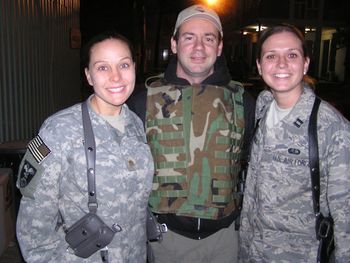 With soldiers in Afghanistan.
