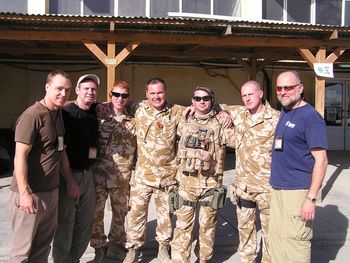 With British forces in Kabul, Afghanistan.
