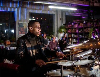 There are drummers that just move you with everything they play. Jermaine Parrish is one of those drummers
with Houseofreedom All-Stars live from ODR Studios
photo: Conni Freestone
