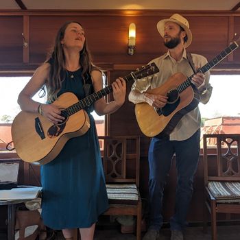 Playing the Victorian Goldfields Railway at the Maldon Folk Festival
