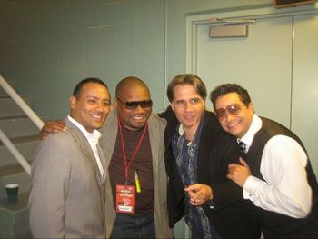 Back stage with George Lamond, Carlos, Charlie Rodriguez and Tito Puente Jr. at Miami Freestyle Christmas Ball.
