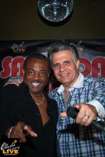 Kool And The Gang founder member Robert "Kool" Bell and Charlie Rodriguez at The Saturday Night 70's 80's 90's Dance Party at Fusion cafe
