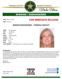 SEARCH FOR THERESA HARTLEY