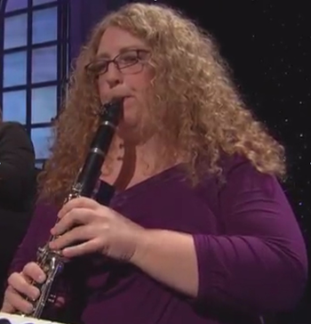 Tracey playing clarinet on "Can He, Could He, Would He" for Signature Sound video
