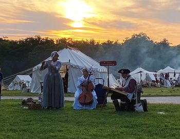 Playing for evening dancing at the Mount Vernon Rev War Weekend May 2023.  Photo by Bryant White.
