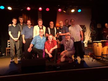 With the Lunar Octet/Glee Club after a packed show at the Ark in Ann Arbor
