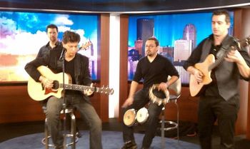 With Patrizio Buanne on the set of KDKA TV station in Pittsburgh PA for the morning show
