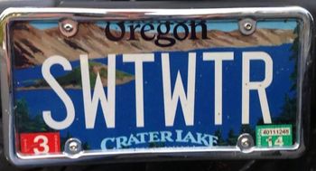 Our License plate!
