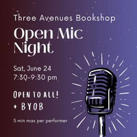 Three Avenues Bookshop Open Mic hosted by zfrank