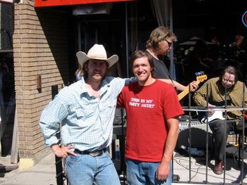 Tim with his best friend Brad Bianchin: owner of the famous little honky-tonk "A Bar Named Sue"
