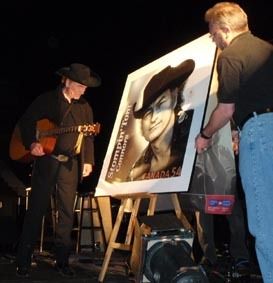 Special Occasions: Canada Post presenting Stompin' Tom with his own official postage stamp. A great honour for Tom and to put it in his own words: "For those of you who don't like the look of my frontside...now you know what you can do with my backside!"
