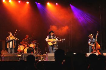 Onstage at one of Canada's biggest music festivals: the Big Valley Jamboree in Camrose, Alberta
