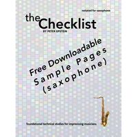 The Checklist - free sample pages - saxophone