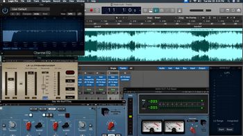 The various devices typically used in a mastering session, all crammed together on one screen.
