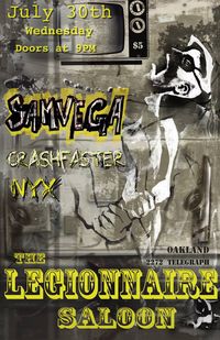 LIVE MUSIC: Samvega // Crashfaster // Nyx 