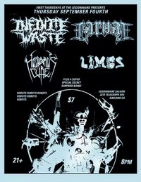 LIVE MUSIC: A night of robots and metal with Larvae / Hazzards Cure / Infinite Waste / SuperSpecialSecretSurprise
