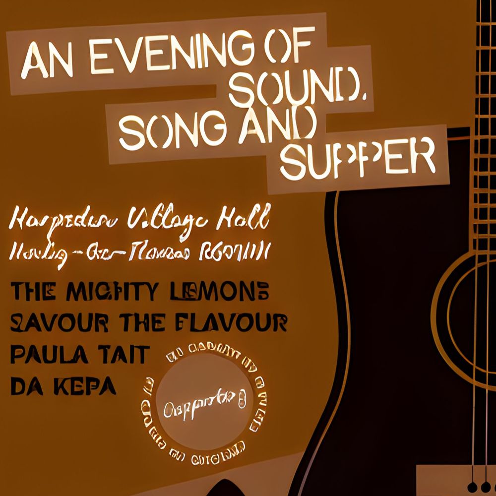 An Evening of Sound, Song and Supper Flyer