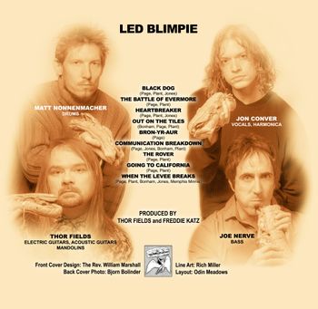 Led Blimpie: a tribute to Led Zeppelin from Hell's Kitchen Back Cover
