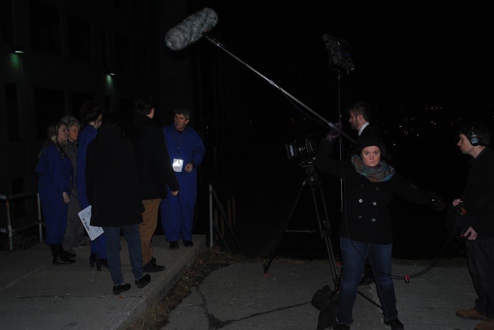 On the set of The Great Michael Bublé Christmas Caper, January, 2018, in St John's, NL.