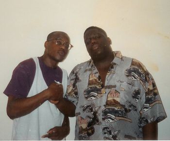THE NOTORIOUS B.I.G. aka BIGGIE in Chicago during early Bad Boy Records promo tour after interview and hanging out before "Ready to Die" album can out.

