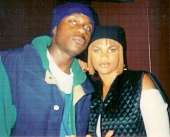 PEPA of SALT N PEPA during album listening party in Chicago back I the 90s
