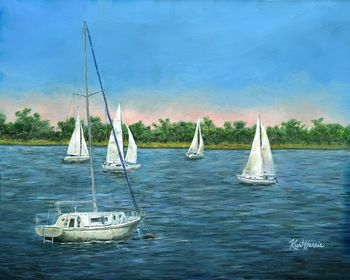 Sails on Lake Monroe...
Acrylic on Canvas  30" x 24"
