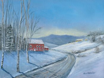 Snow on the Hill...
Acrylic on Canvas  16" x 12"

